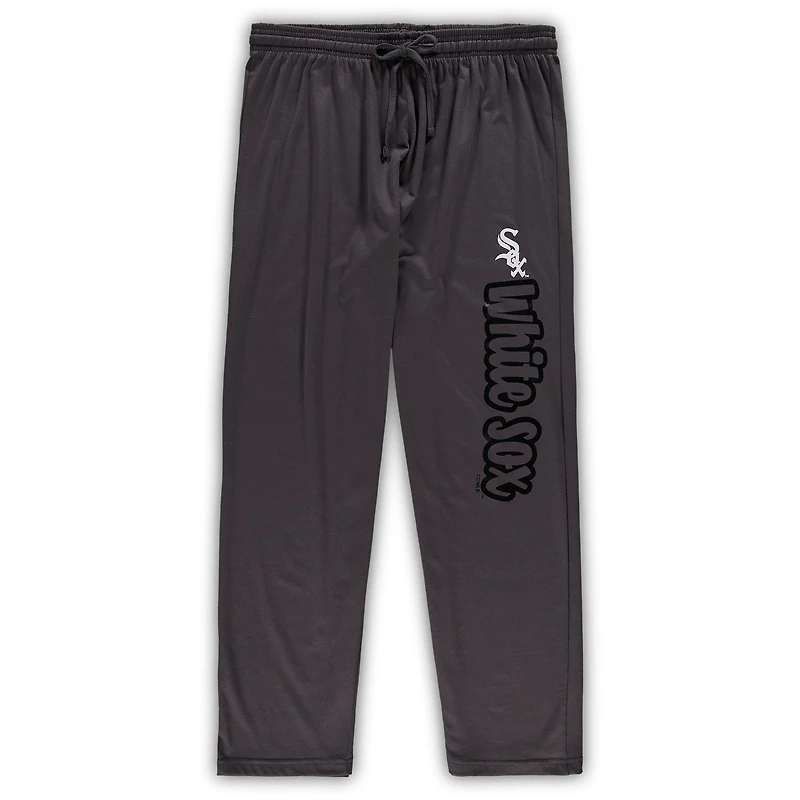 Ensemble de nuit Concepts Sport Charcoal Chicago White Sox pour femmes, débardeur et pantalon en jersey grande taille