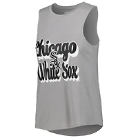 Women's Concepts Sport Heather Black/Heather Gray Chicago White Sox Wordmark Meter Muscle Tank Top & Pants Sleep Set