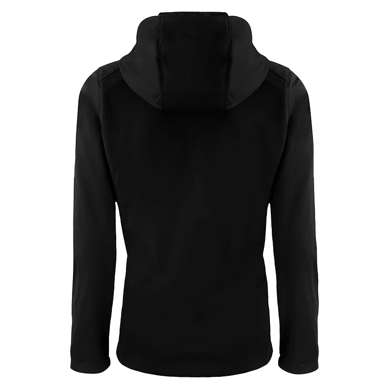 Women's Cutter & Buck Black Chicago White Sox City Connect Evoke Eco Softshell Recycled Full-Zip Hoodie Jacket