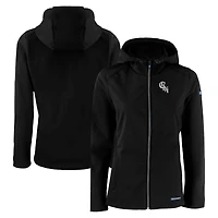 Women's Cutter & Buck  Black Chicago White Sox City Connect Evoke Eco Softshell Recycled Full-Zip Hoodie Jacket