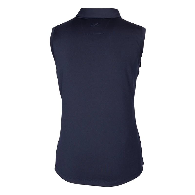 Polo sans manches extensible DryTec Forge pour femme, bleu marine, avec logo Americana des Chicago White Sox et Cutter & Buck