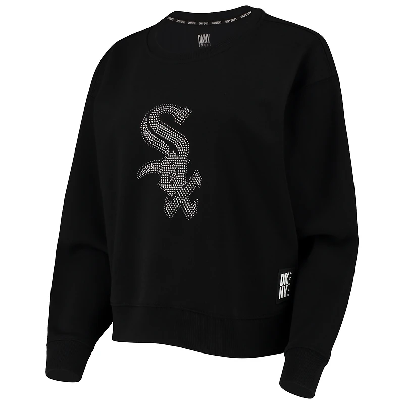 Women's DKNY Sport Black Chicago White Sox Carrie Pullover Sweatshirt