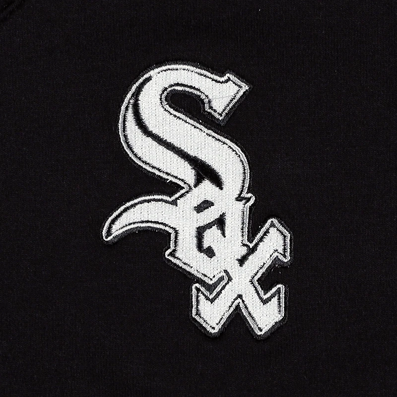 Women's DKNY Sport Black Chicago White Sox Lily V-Neck Pullover Sweatshirt