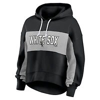 Sweat à capuche noir pour femmes Fanatics Chicago White Sox Filled Stat Sheet