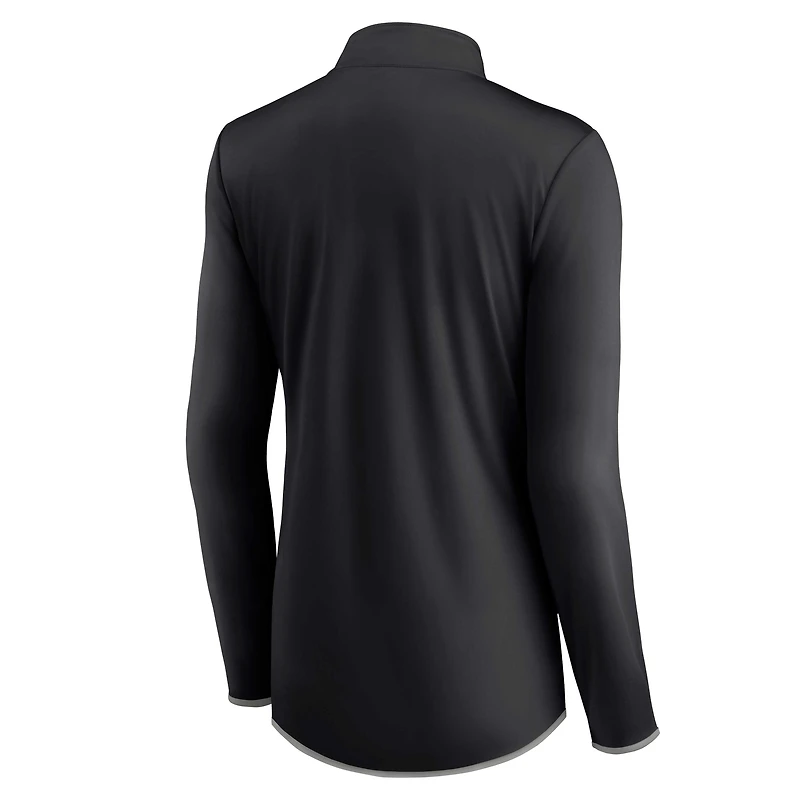 Women's Fanatics Black Chicago White Sox Worth The Drive Quarter-Zip Jacket