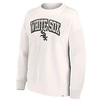 Women's Fanatics Cream Chicago White Sox Leopard Pullover Sweatshirt