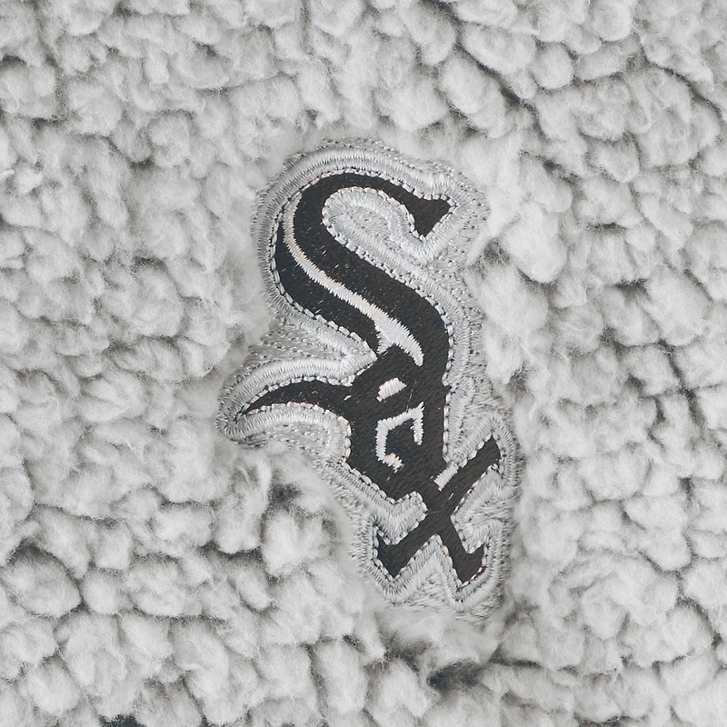 Women's G-III 4Her by Carl Banks Gray Chicago White Sox Sherpa Quarter-Zip Pullover Jacket