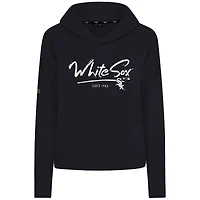 Sweat à capuche court noir pour femme Levelwear Chicago White Sox Accolade Sweet Express en mélange tricolore