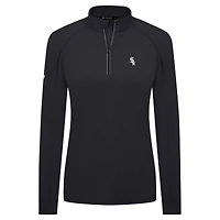 Haut à glissière quart de tour Kinetic Insignia 2.0 Raglan pour femme Levelwear noir des Chicago White Sox