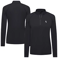 Haut à glissière quart de tour Kinetic Insignia 2.0 Raglan pour femme Levelwear noir des Chicago White Sox
