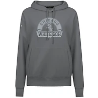 Women's Levelwear White Chicago Sox Adorn Banner Arch Pullover Hoodie
