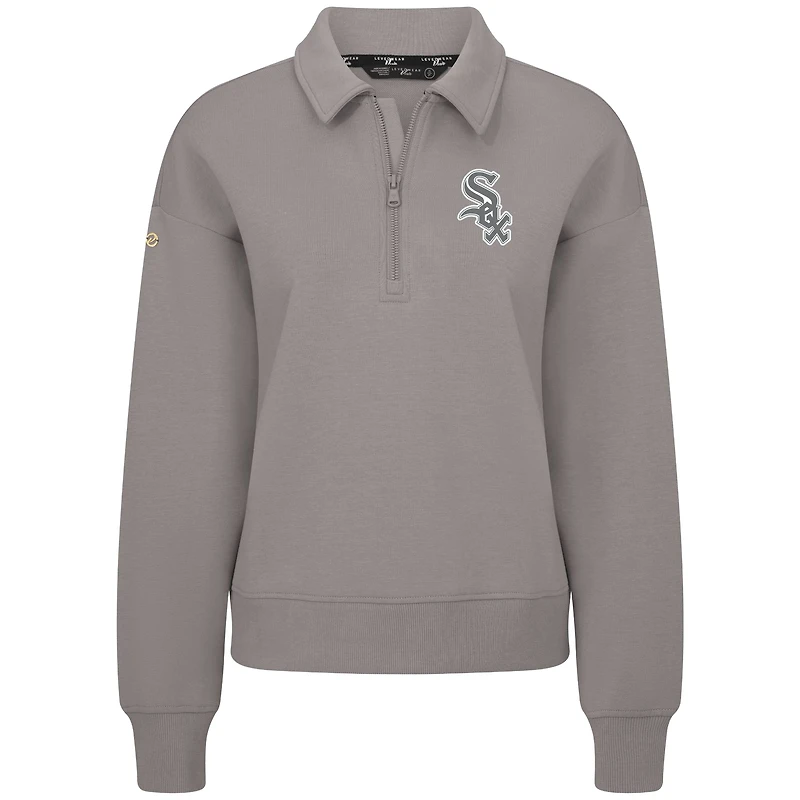 Pull à fermeture éclair quart de tour Canmore pour femme, gris, des White Sox Chicago
