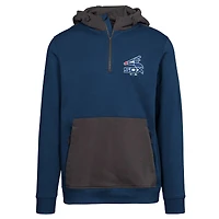 Women's Levelwear Navy Chicago White Sox Cooperstown Collection Chicane Core Logo Quarter-Zip Pullover Hoodie