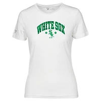 Women's Levelwear White Chicago Sox St. Patrick's Day Maddox Plaid T-Shirt