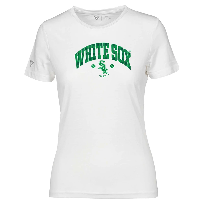 Women's Levelwear Chicago White Sox St. Patrick's Day Maddox Plaid T-Shirt