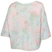 Majestic Threads Chicago White Sox Cooperstown Collection T-shirt court à trois mélanges tie-dye boxy pour femme
