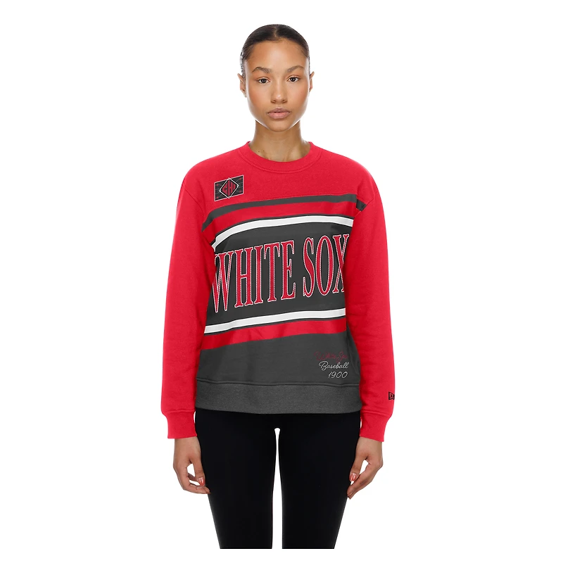Women's New Era  Black/Red Chicago White Sox City Connect Gameday Fleece Sweatshirt