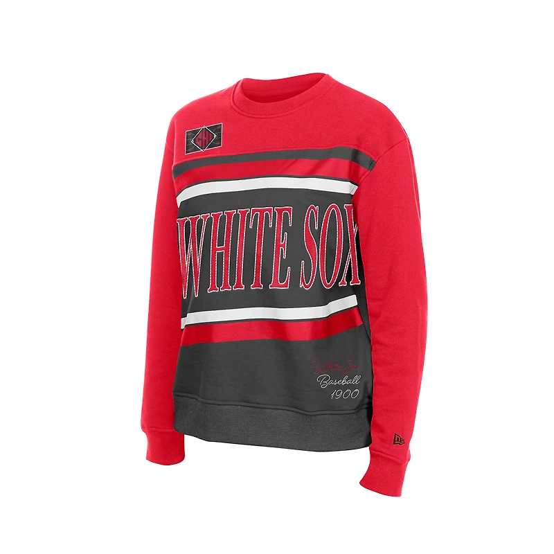 Women's New Era  Black/Red Chicago White Sox City Connect Gameday Fleece Sweatshirt
