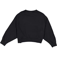 Women's New Era  Black Chicago White Sox 2025 City Connect Cropped Enzyme Wash Pullover Sweatshirt