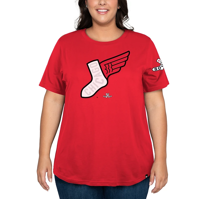 T-shirt noir New Era pour femme, grande taille, City Connect 2025, Chicago White Sox