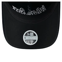 Casquette ajustable en velours côtelé 9TWENTY noire Chicago White Sox pour femme de New Era