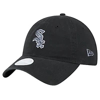 Casquette ajustable Glitz 9TWENTY noire Chicago White Sox New Era pour femme