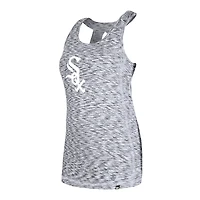 Débardeur noir New Era pour femme Chicago White Sox Space Dye avec trou de serrure dans le dos