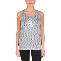 Débardeur noir New Era pour femme Chicago White Sox Space Dye avec trou de serrure dans le dos