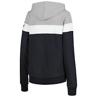 Blouson à capuche et fermeture éclair intégrale New Era Heather Black Chicago White Sox pour femme