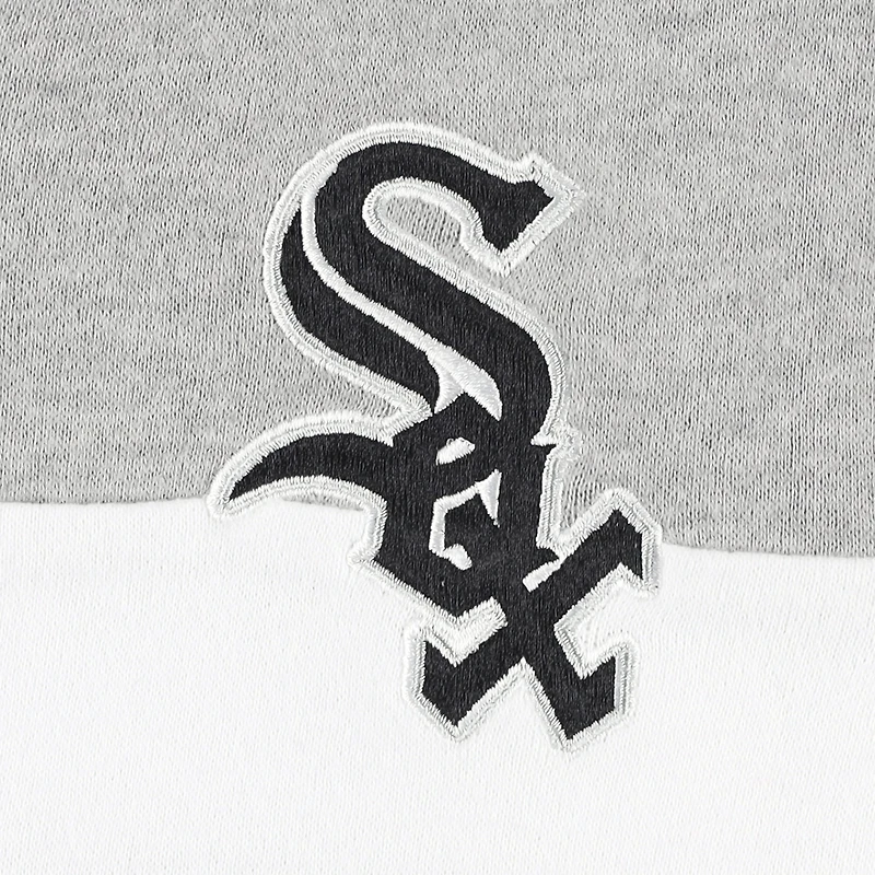 Blouson à capuche et fermeture éclair intégrale New Era Heather Black Chicago White Sox pour femme