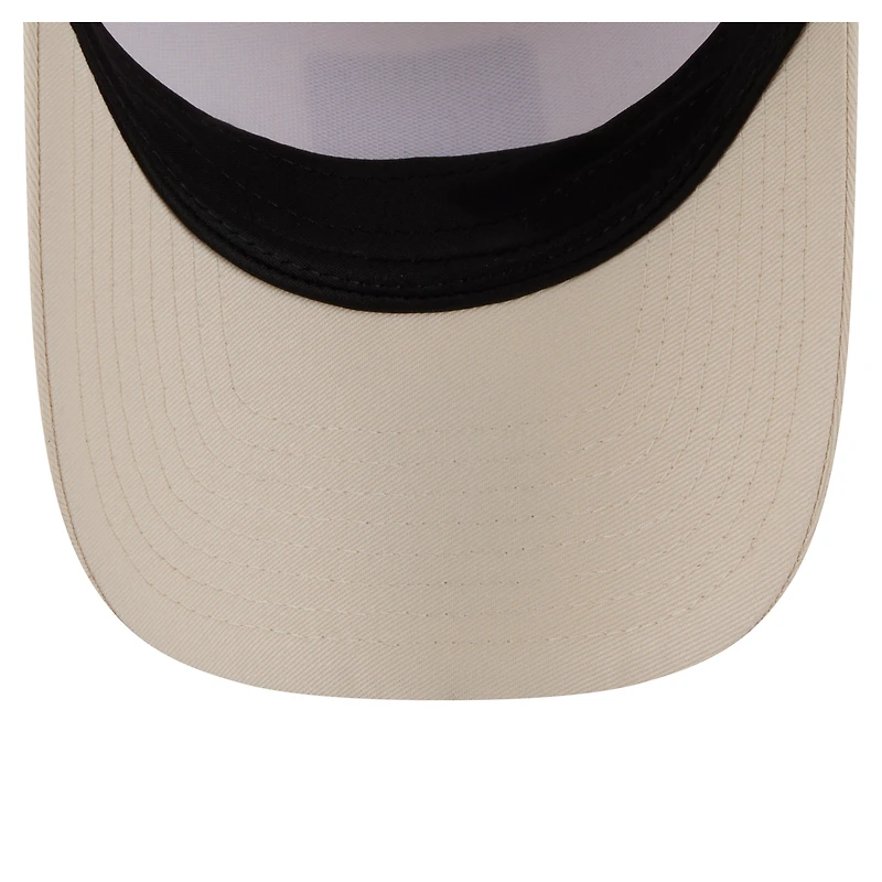 Women's New Era Light Beige Chicago White Sox Tonal Patch 9FORTY M-Crown A-Frame Trucker Adjustable Hat