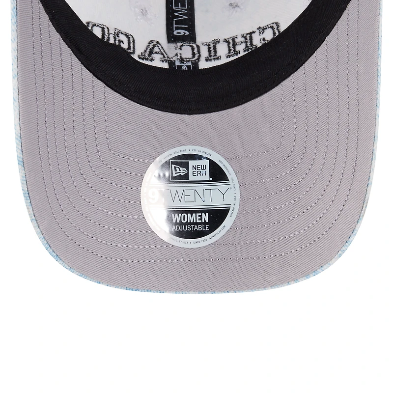Women's New Era Light Blue Chicago White Sox Daisy All Over 9TWENTY Adjustable Hat