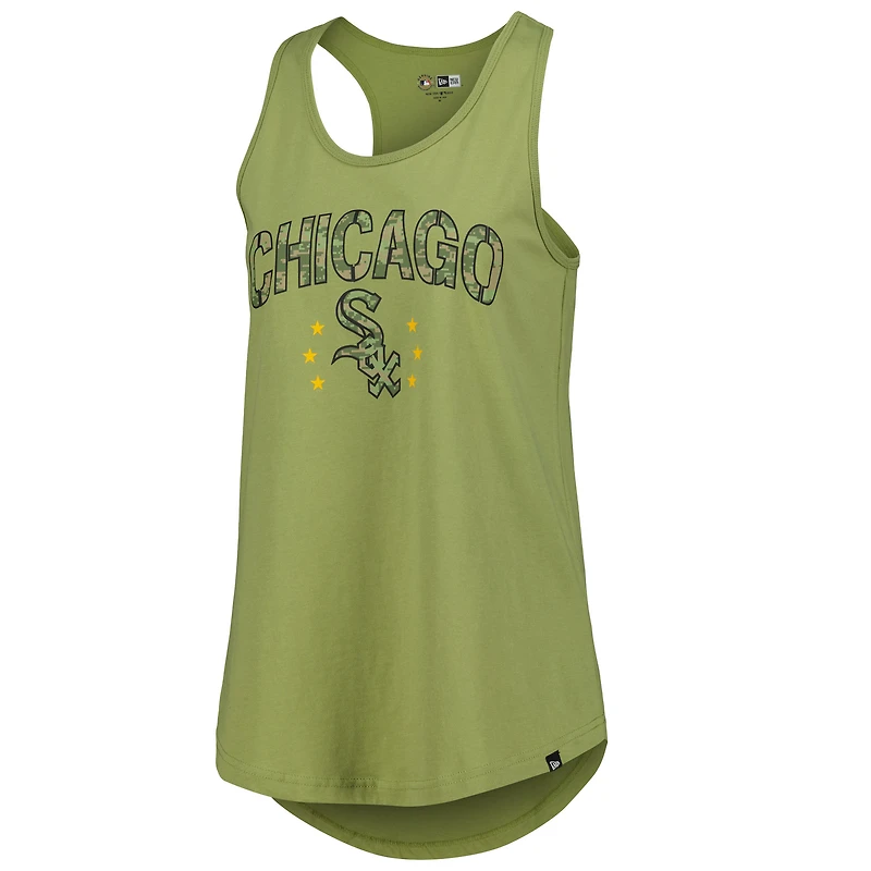 Débardeur olive New Era pour femme des White Sox de Chicago la journée forces armées
