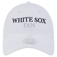 Casquette ajustable 9TWENTY blanche New Era pour femme, fan de l'équipe des White Sox de Chicago