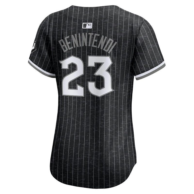 Maillot Nike Andrew Benintendi noir pour femme, édition limitée Chicago White Sox City Connect