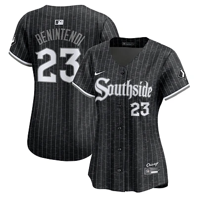 Maillot Nike Andrew Benintendi noir pour femme, édition limitée Chicago White Sox City Connect