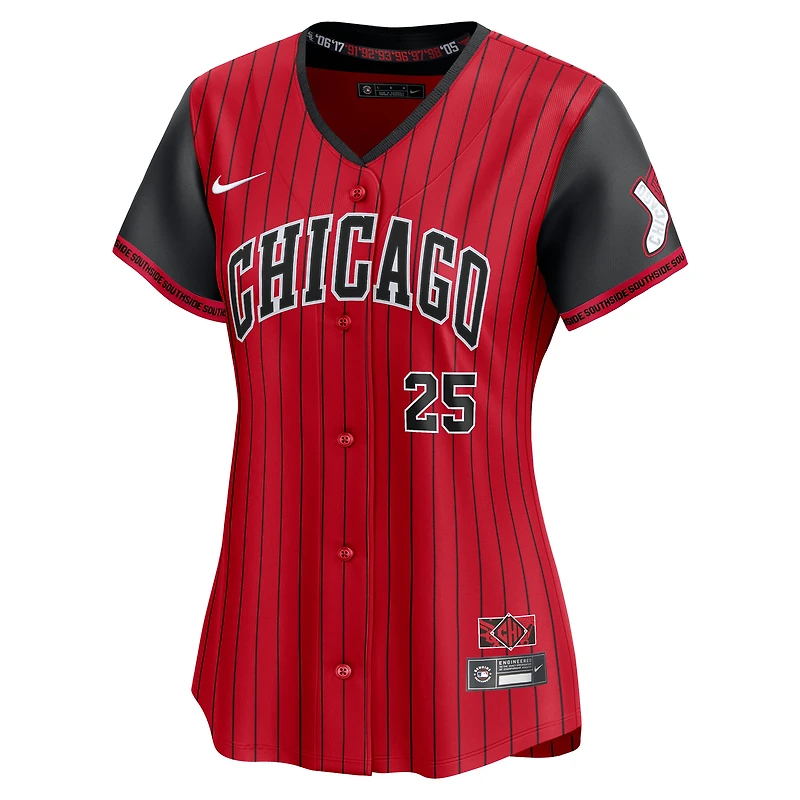 Women's Nike Andrew Vaughn Red/Black Chicago White Sox 2025 City Connect Limited Player Jersey