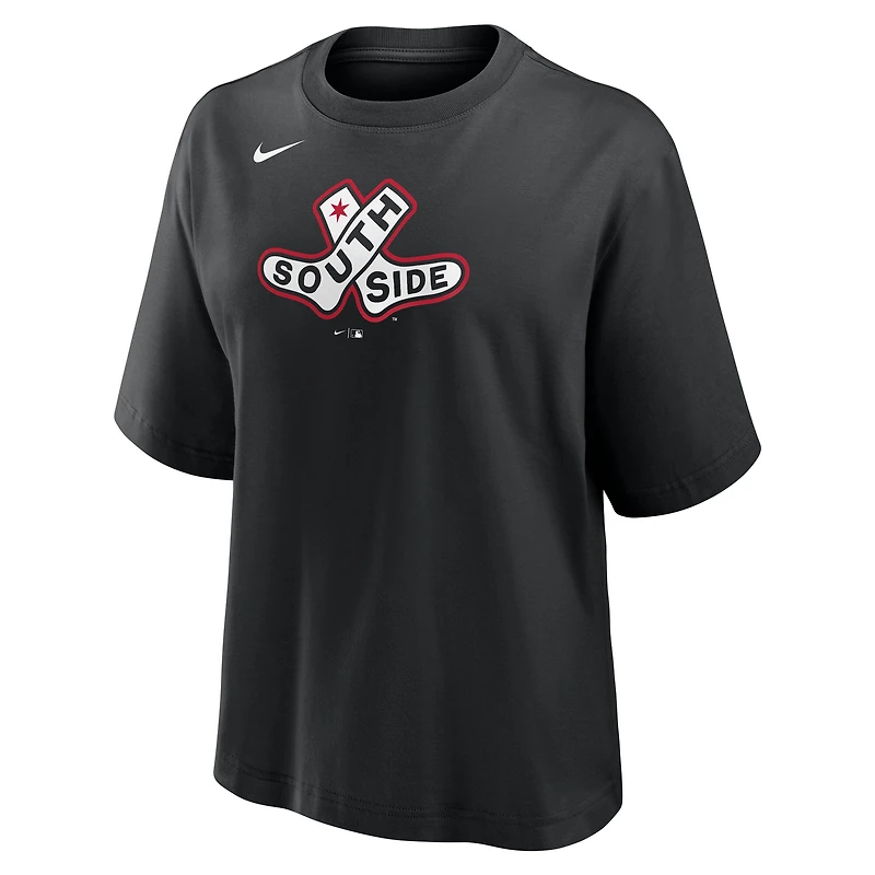T-shirt Nike noir pour femme avec logo City Connect des Chicago White Sox 2025