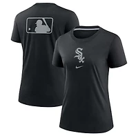 T-shirt Nike noir pour femme Chicago White Sox Authentic Collection Early Work Tri-Blend