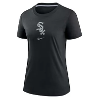 T-shirt Nike noir pour femme Chicago White Sox Authentic Collection Early Work Tri-Blend