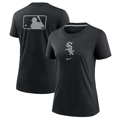 T-shirt Nike noir pour femme Chicago White Sox Authentic Collection Early Work Tri-Blend