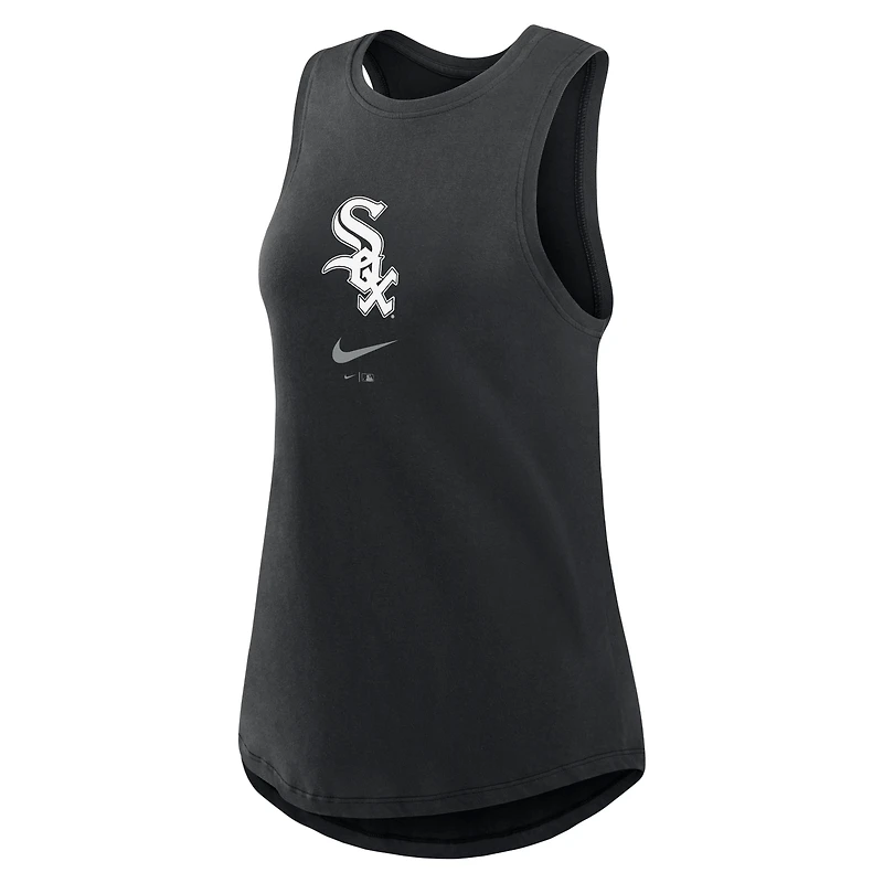 Women's Nike Black Chicago White Sox Legacy Icon High Neck Dri-FIT Tank Top