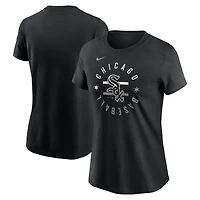T-shirt Nike pour femme, noir, équipe locale des White Sox de Chicago