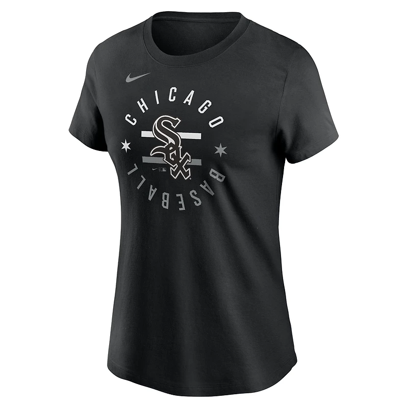 T-shirt Nike pour femme, noir, équipe locale des White Sox de Chicago
