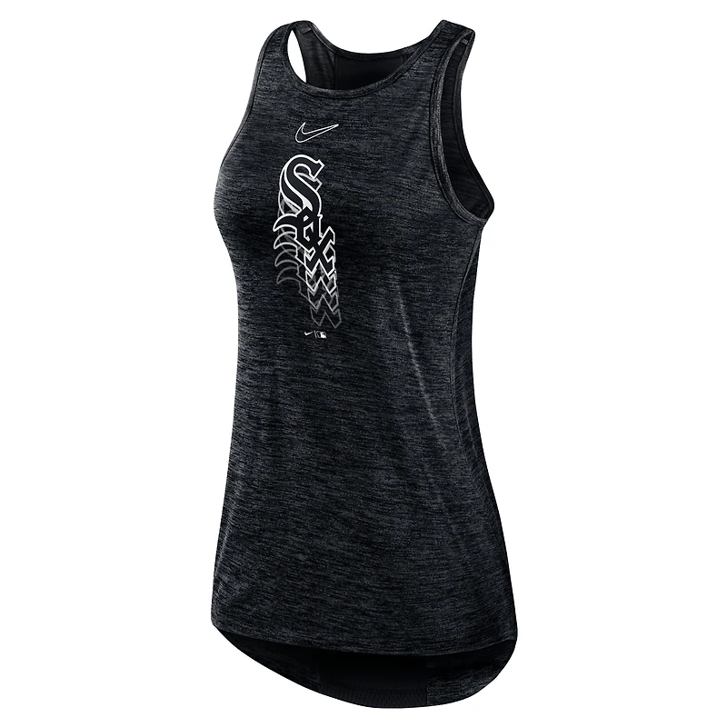 Débardeur de performance à col haut Nike Chicago White Sox Logo Fade pour femme