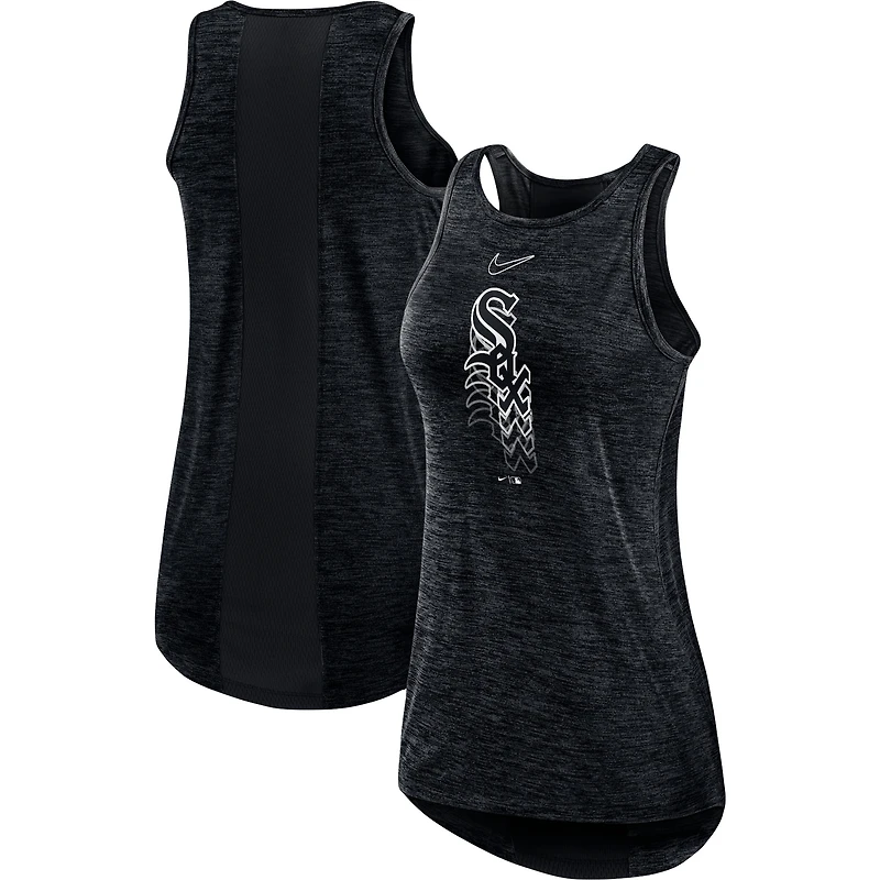 Débardeur de performance à col haut Nike Chicago White Sox Logo Fade pour femme
