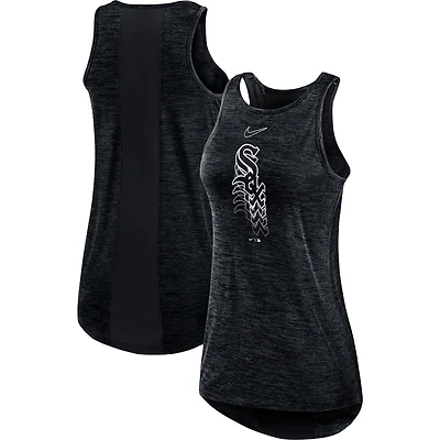 Débardeur de performance à col haut Nike Chicago White Sox Logo Fade pour femme