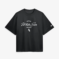 T-shirt Nike Munetaka Murakami noir Chicago White Sox Premium Essentials Boxy avec nom et numéro pour femme