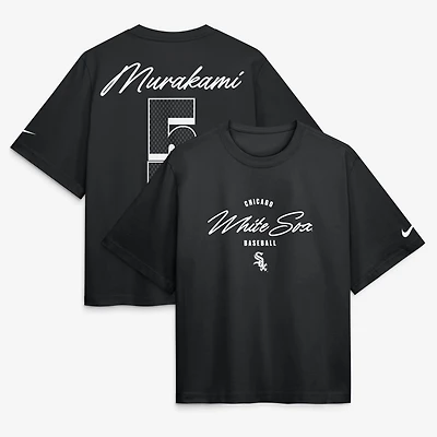 Women's Nike Munetaka Murakami Black Chicago White Sox Premium Essentials Boxy Name & Number T-Shirt