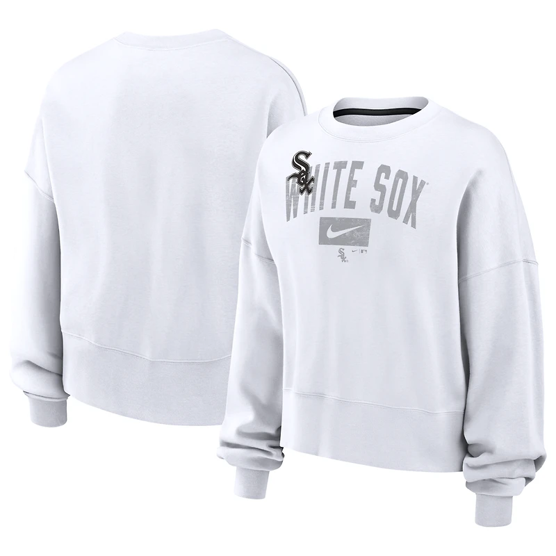 Sweat-shirt oversize en polaire Phoenix blanc Nike Chicago White Sox pour femme